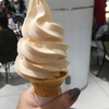 北海道うまいもの館の夕張メロンソフトクリーム