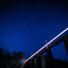 秩父鉄道・夜の荒川橋梁