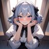 hands hide in puffy sleeves (萌え袖) by Animagine XL V3.1