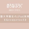 韓国大学院生のiPad活用法✳︎Goodnotes5