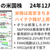 ダウ続落もナスダックとS&P500は最高値更新　雇用統計は12月の利下げ期待高める　2024年12月7日