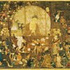 国宝　釈迦金棺出現図　「神」に従う家畜たち