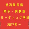 新潟競馬場【リーディング成績】