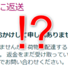 Amazonで出品者に返送　商品を購入したら勝手に返送されたが翌日届いた