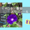 【2020年8月】イベント・教室スケジュール
