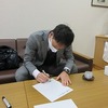 ６年生：佐藤さんの色紙と卒業の俳句
