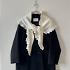 コットン糸２本取りで編むフリルショール
