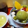 おきな屋の抹茶クリームあんみつ