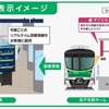 東京メトロ、千代田線の北千住駅と町屋駅のコンコースに号車ごとのリアルタイム混雑状況を表示するディスプレイ設置