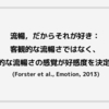 流暢，だからそれが好き：客観的な流暢さではなく、主観的な流暢さの感覚が好感度を決定する (Forster et al., Emotion, 2013)