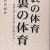 「表の体育　裏の体育　身体を通した本質的人間把握について」（甲野善紀）