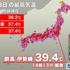 ★★【　３９．４ ℃　】★★／★★【　全国？　竜巻　まつり　？？　】★★／★【　潮位　警戒　】★／【　光化学　スモッグ　警報　】　（早朝のデータ＋夕補遺ッ★）