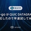 quic-go が QUIC DATAGRAM に対応したので早速試してみる