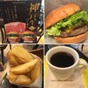 神戸牛チーズバーガーとフライドポテトＲ、ホットブレンドコーヒーＳ  アプリクーポン使って、1,300円！ (@ フレッシュネスバーガー - @fb_higashiikebu in 豊島区, 東京都) 