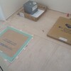 洗面トイレタイル貼った。