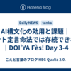 AI構文化の効用と課題｜カント定言命法では存続できない｜DOI'YA Fès! Day 3-4