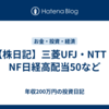 【株日記】三菱UFJ・NTT・NF日経高配当50など
