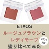 ブルべがETVOSルージュブラウンとレディモーブを使ってみた【2024秋】口コミ