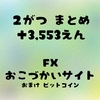 2月収支報告！＋3,553円 （＋約1,400円分BTC）円。FXトレード結果 ＋2,453円、お小遣いサイト＋1,100円、Bitcoin0.0014BTC＋α