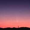 夕空に見えてきた紫金山・アトラス彗星(2024/10/12)