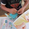 ５年生：家庭科　ティッシュケース完成