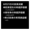 #2021年6月21日 #投資信託 #emaxisslim米国株式 #保有株 の#時価評価額 