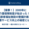 【衝撃！】2000年に介護保険制度が始まった！高齢者福祉施設の整備計画と介護サービス向上の秘密とは？