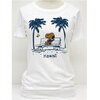 Moni Honolulu モニホノルル 【ハワイ限定・Hawaii直輸入】 日焼けスヌーピー・レディースTシャツ・Aライン スヌーピー×ウクレレ×ヤシ サイズ：S-L 