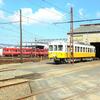 仏生山駅で出会った1070形1073号と動く情熱の赤い電車