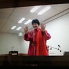 人参りんごジュースと瞑想と相川圭子さんの講話。