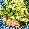 オクラ納豆 新鮮な日本産オクラとひきわり納豆で！ただ、米が‥