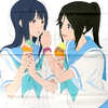 今みぞれ＆希美 B2タペストリー 「Blu-ray/DVD 劇場版 リズと青い鳥」 げっちゅ屋購入特典にとんでもないことが起こっている？