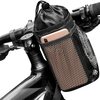 自転車で500mlの缶ドリンクが飲める Caudblor 自転車用ボトルケージ ハンドルバーバッグ 携帯収納付きメッシュポケット付き