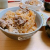 今日の夕食は牛丼