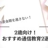 【2歳向けおすすめ通信教育】厳選した二つの教材の特徴・効果を比較！