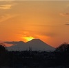 もうすぐダイヤモンド富士〜今日はわずかに南の方に夕陽が沈んでいきました〜