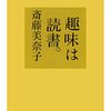 2023/3/26 読了  斎藤美奈子「趣味は読書。」 (ちくま文庫)