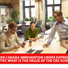 For Canada Immigration under Express Entry, what is the value of the CRS score?