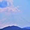 富士山の雪がすごいねって／神奈川県丹沢湖千代の沢園地にて