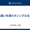 無駄遣いを減らすシンプルな方法