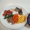 愛犬とシェアした昼ごはん