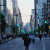 初夏の銀座散歩 夕景編③「銀座中央通り　歩行者天国の終了時間」