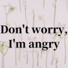 Don't worry,I'm angry