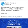 QASHはBITFINEXで取引可能になりました💰