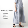 NATURAL LAUNDRY / ナテュラルランドリー ダンガリーストライプ ワイドロングワンピース