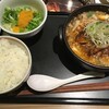 寒い季節にうれしい旨みたっぷりピリ辛鍋  豚肉と茄子のピリ辛鍋仕立て（ミニごはん・サラダつき） 1,099円（税込1,208円）  ごはん... at デニーズ_北池袋店 