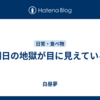 明日の地獄が目に見えている