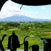 アップルヒルにて初夏の岩木山を望むアウトドアコーヒー