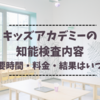 【キッズアカデミーの知能検査内容】IQテストで何をするの？所要時間・料金・結果はいつ？