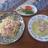  ベーコンの唐辛子パスタ